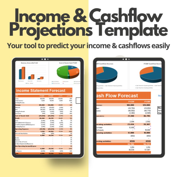 Income & Cashflow Projections Template
